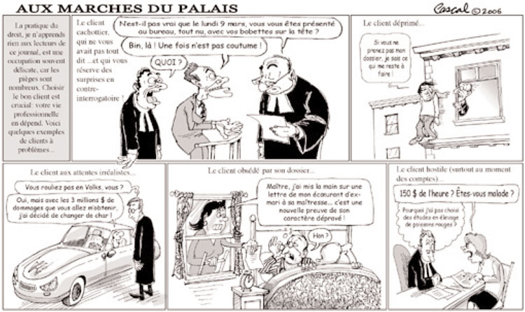 Caricature du Journal du Barreau - &eacute;dition d'octobre 2006